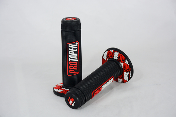 Ручки руля резиновые питбайк (пара) черные/красные  PRO-TAPER pitbikemarket.ru