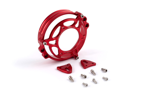 Защита вентилятора радиатора OTOM алюминиевая красная pitbikemarket.ru